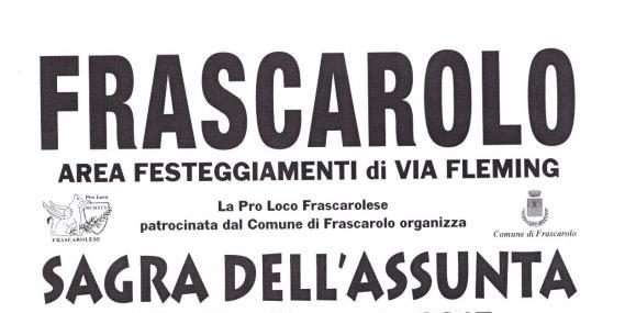 scritta frascarolo area festeggiamenti di via fleming sagra dell'assunta